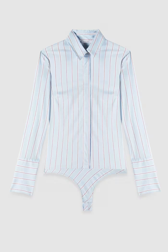 Camicia body a manica lunga a righe Patrizia Pepe