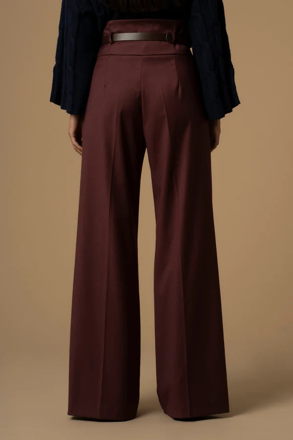 Pantaloni con fascia alta in vita e cintura Kocca