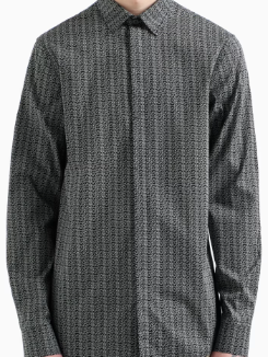 Camicia slim fit in cotone stretch