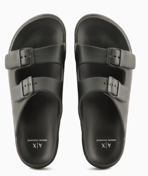 Ciabatte con due fibbie in gomma Armani exchange