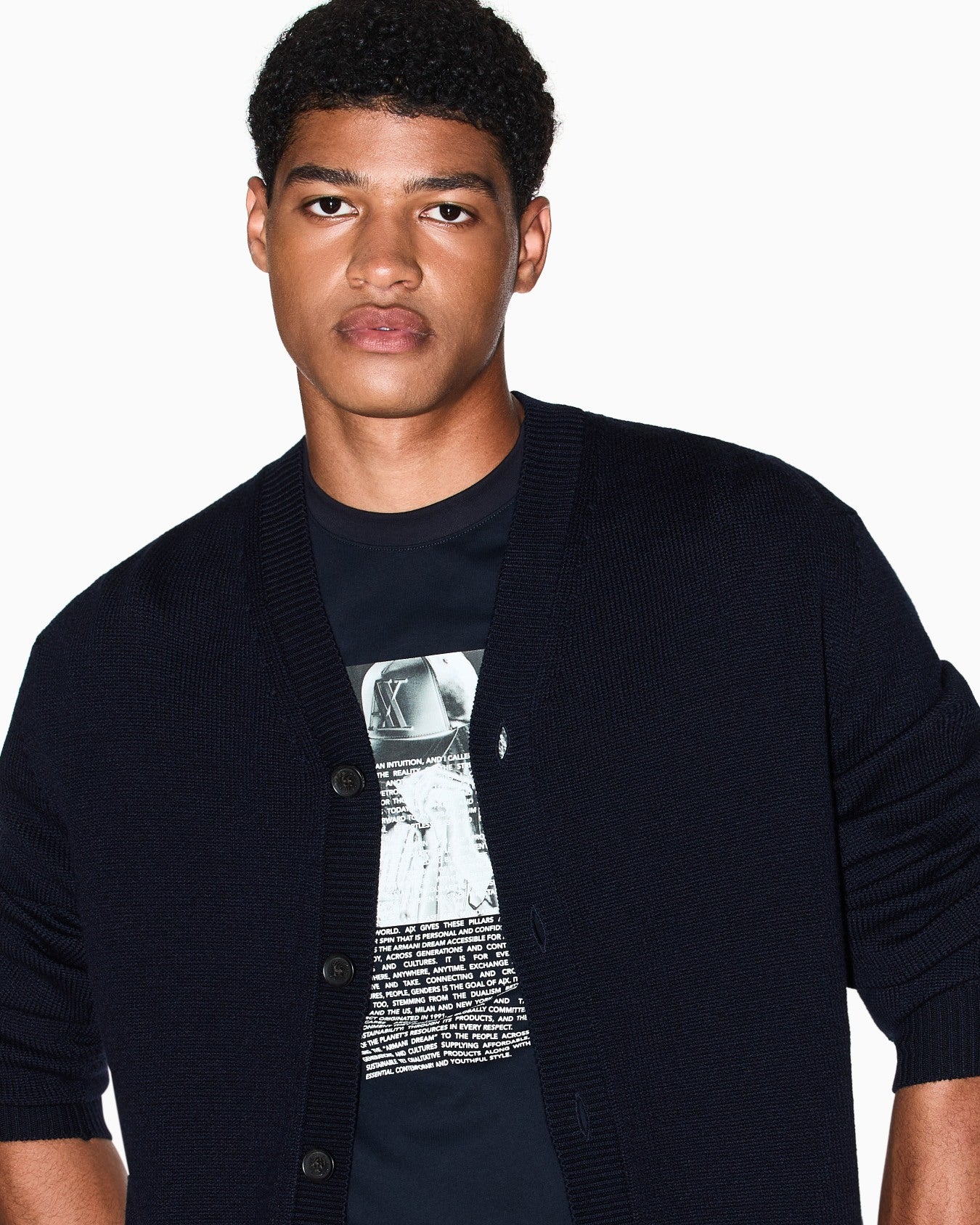 Cardigan in lana e cotone Armani Exchange