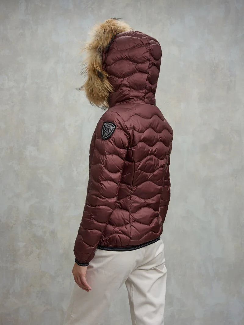 PIUMINO CON BORDO IN PELLICCIA BLAUER