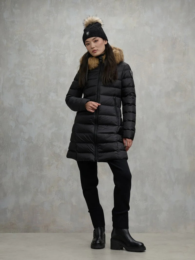 PIUMINO LUNGO CON PELLICCIA