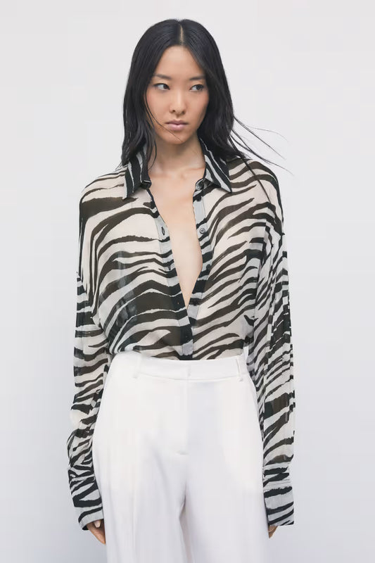 CAMICIA TRASPARENTE ZEBRATA PATRIZIA PEPE
