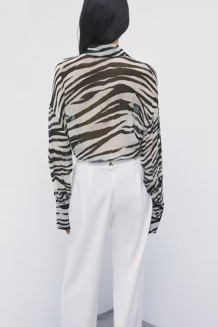 CAMICIA TRASPARENTE ZEBRATA PATRIZIA PEPE