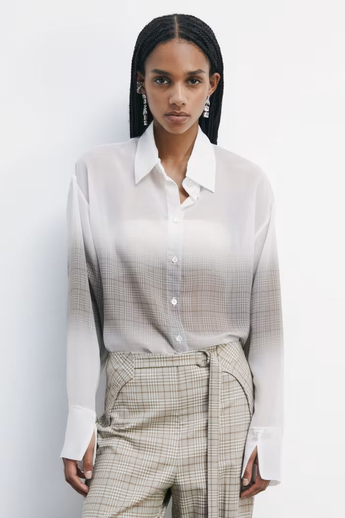 Camicia leggera con stampa checked Patrizia Pepe
