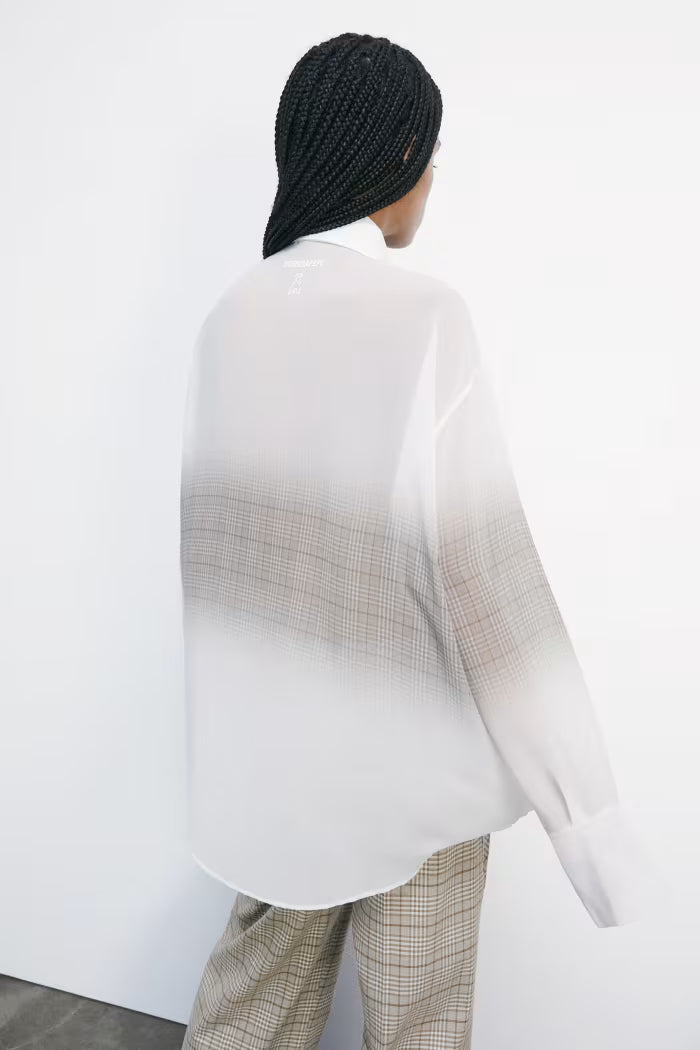 Camicia leggera con stampa checked Patrizia Pepe