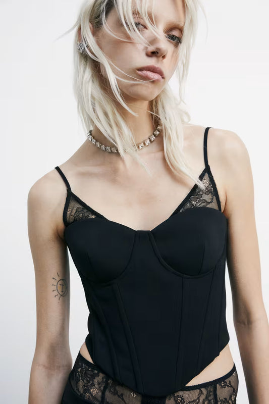 Corsetto con dettagli in pizzo Patrizia Pepe
