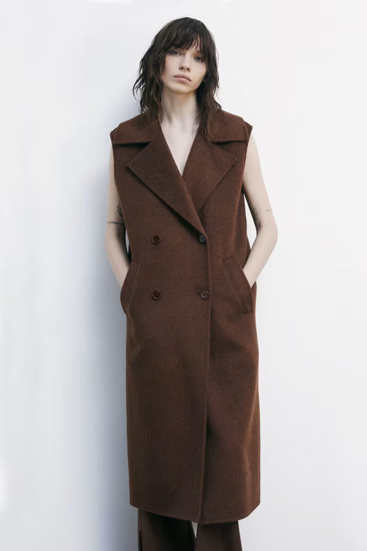 Cappotto smanicato in lana e alpaca Patrizia Pepe