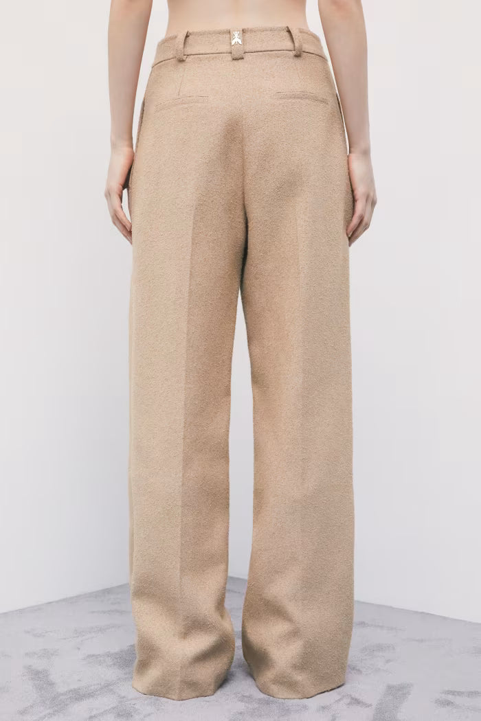 PANTALONI IN MICROBOUCLÈ CON PINCES PATRIZIA PEP