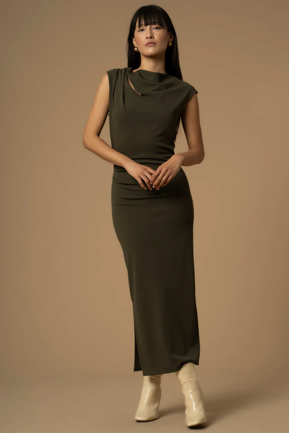 Abito senza maniche con effetto cut-ou Kocca