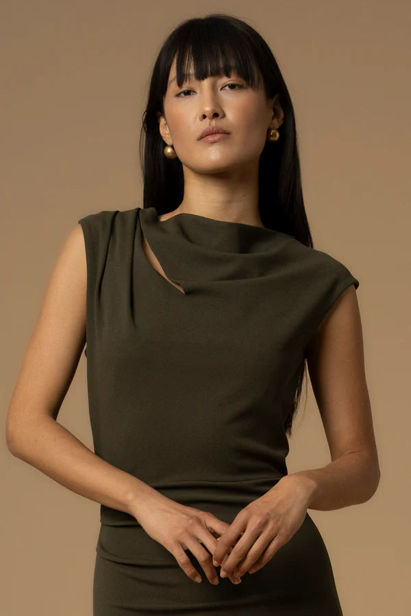 Abito senza maniche con effetto cut-ou Kocca