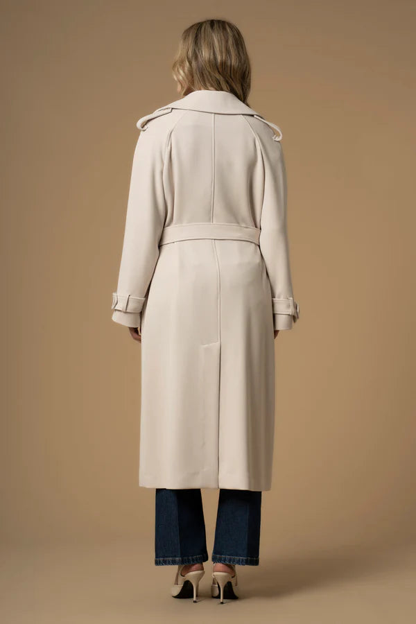 Cappotto doppiopetto con cintura Kocca