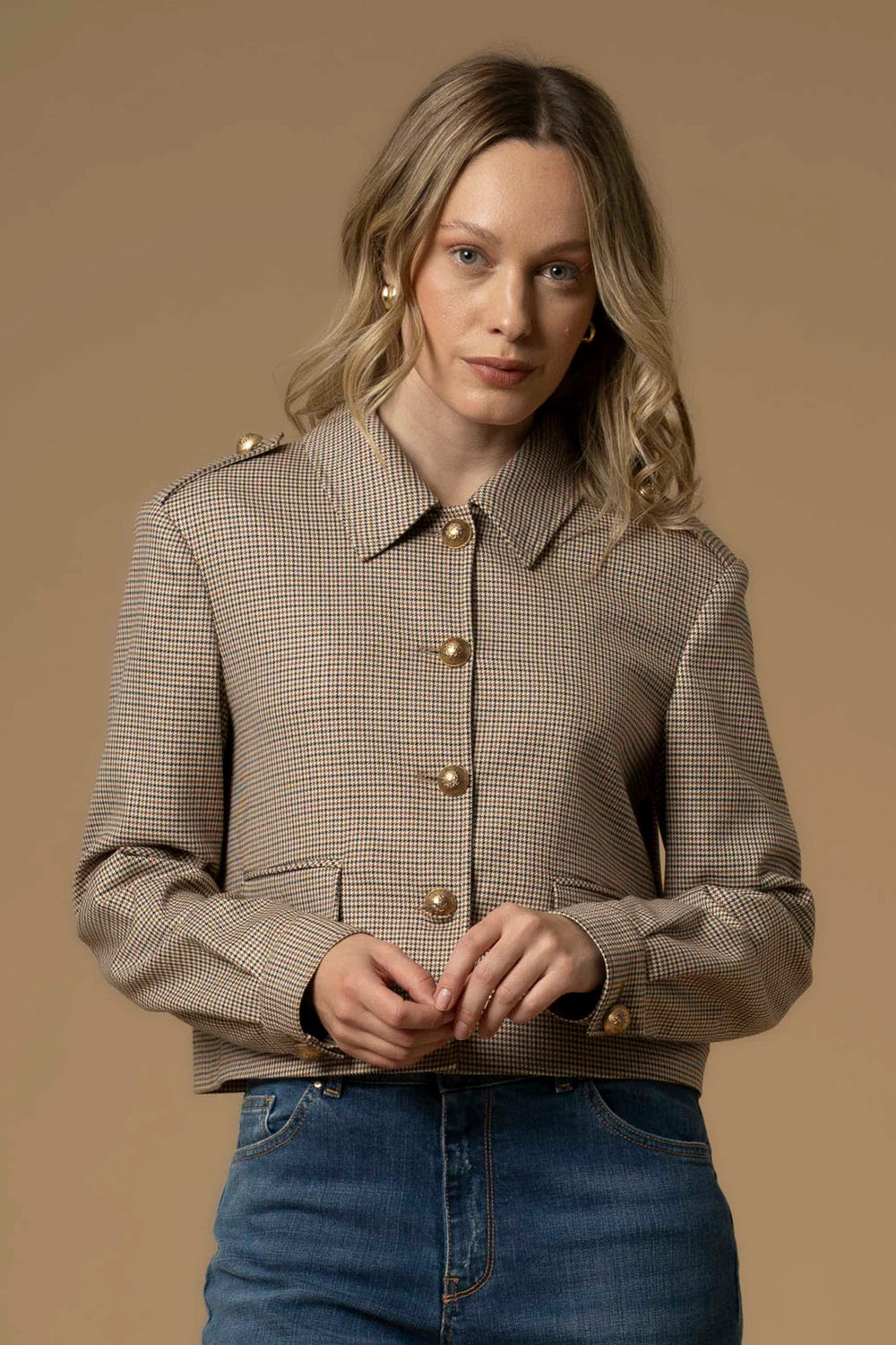 Giacca corta con colletto Kocca