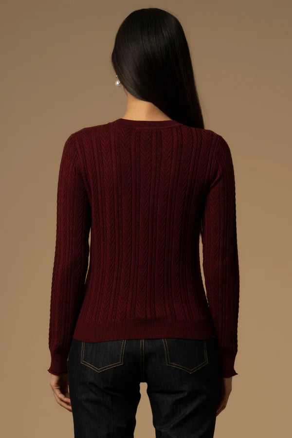 Maglia crop con fantasia a trecce Kocca