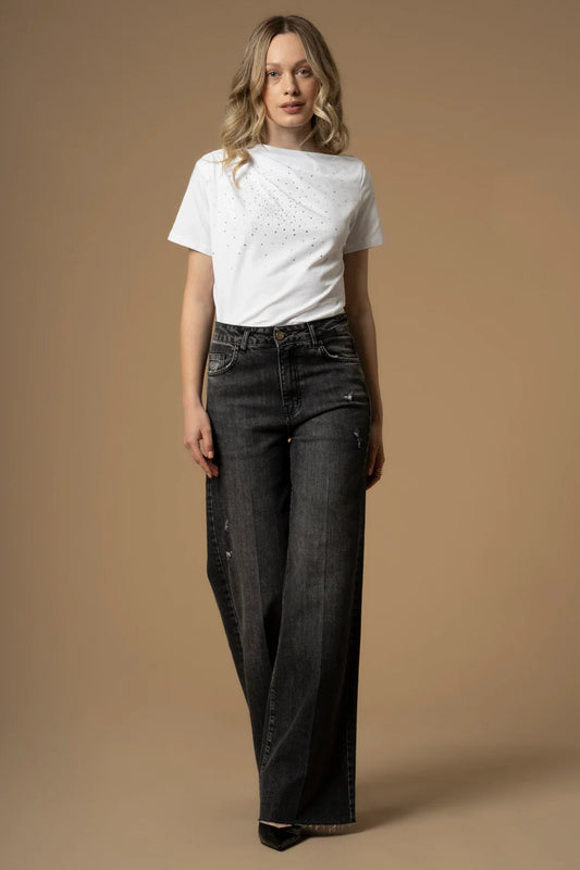 Pantaloni in denim con dettagli distressed Kocca