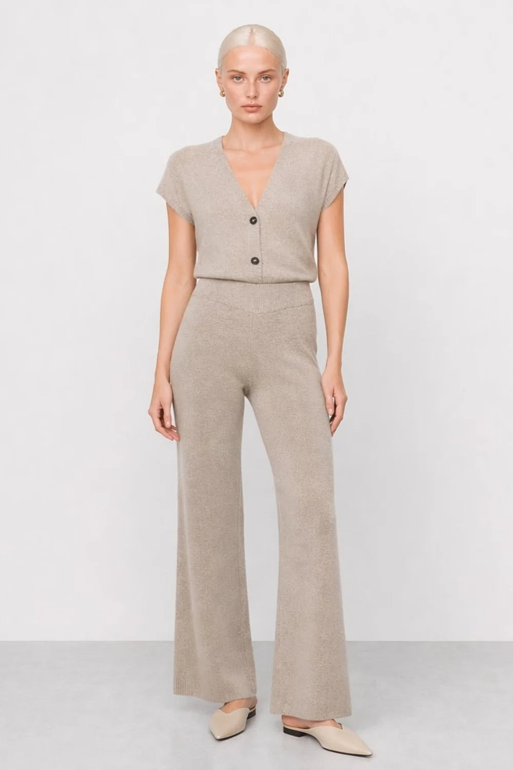 PANTALONI IN FILO A GAMBA LARGA KOCCA