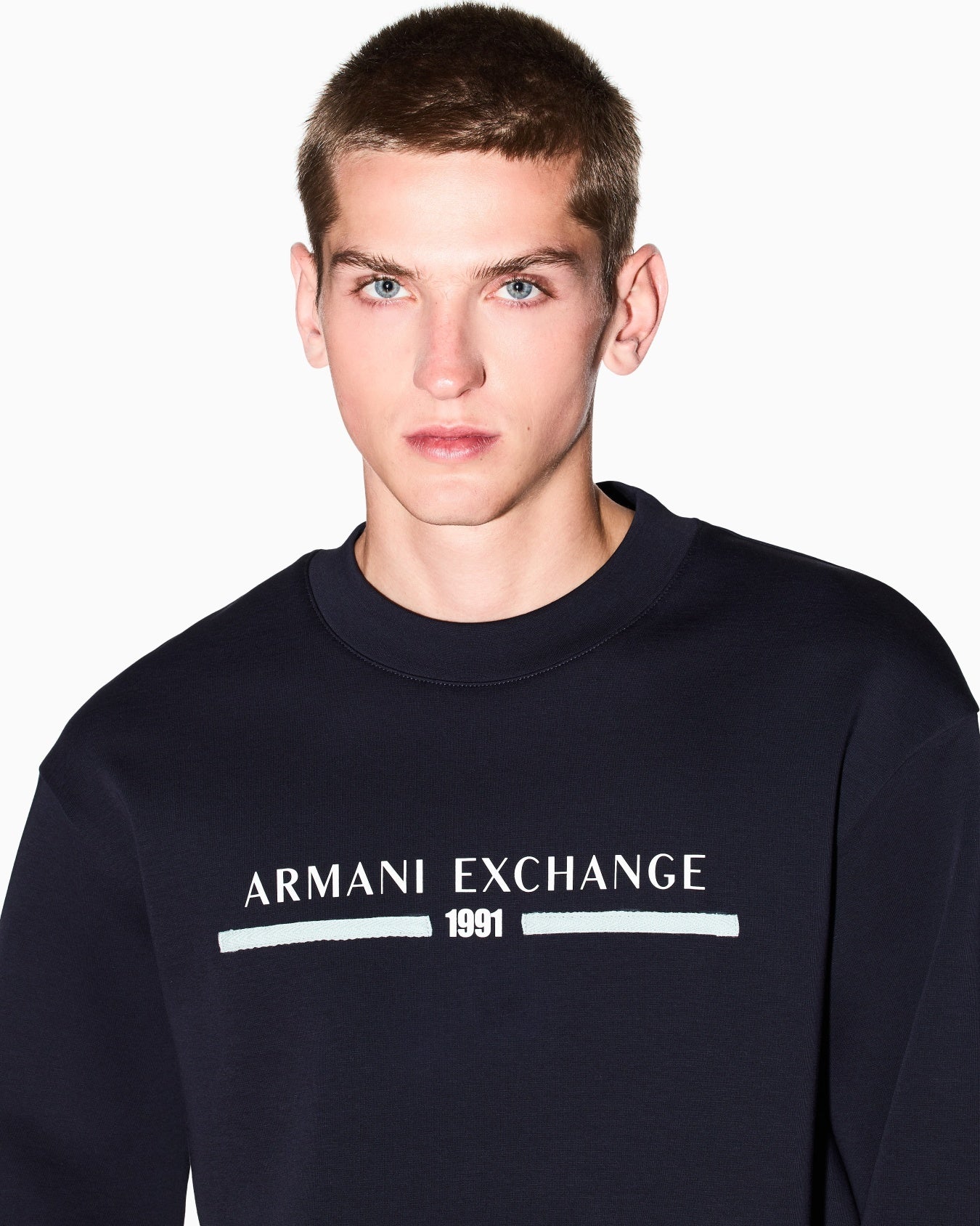 Felpa girocollo con logo Armani Exchange