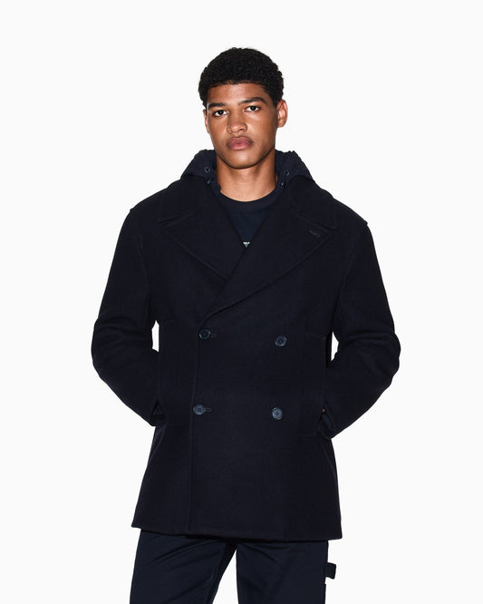 Caban doppiopetto con cappuccio Armani Exchange