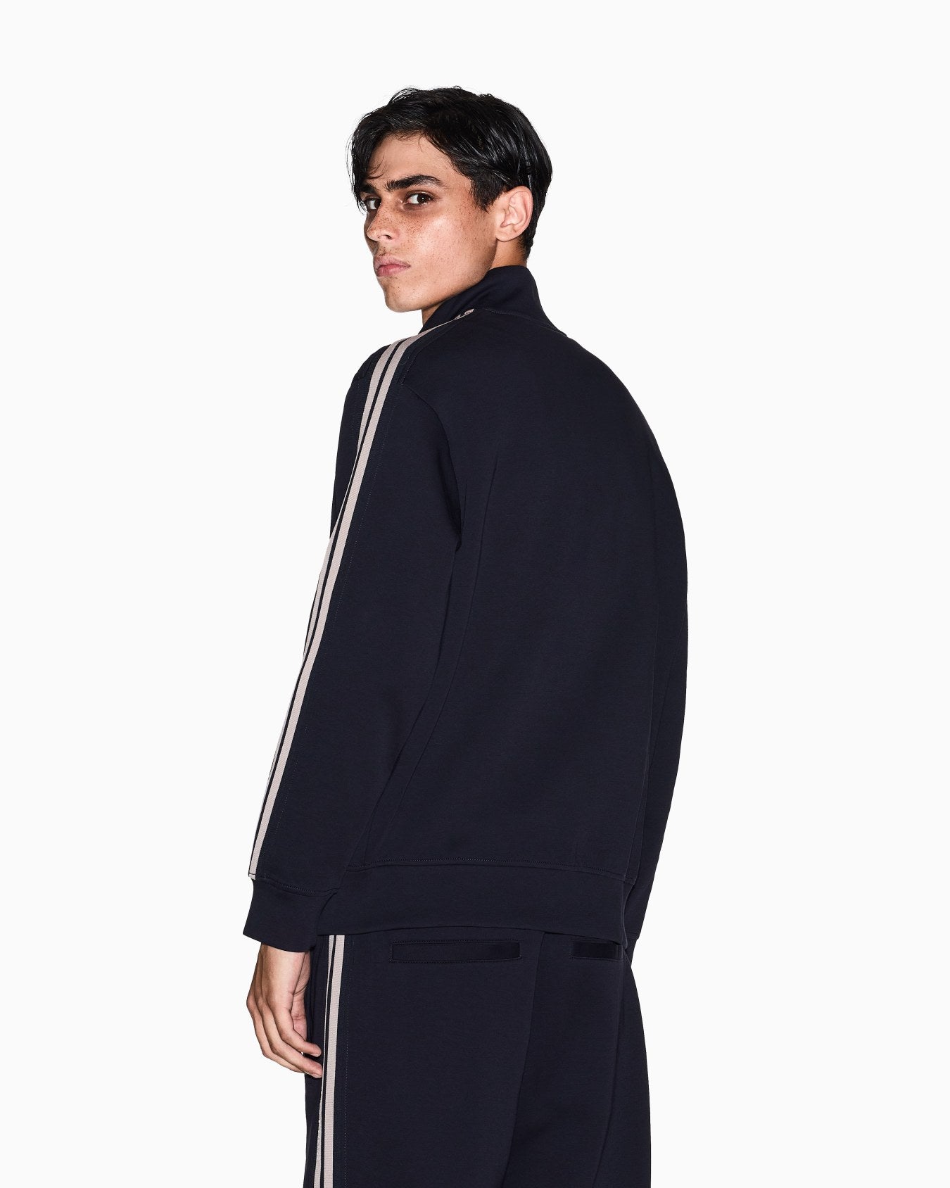 Felpa fullzip con bande a contrasto Armani Exchange