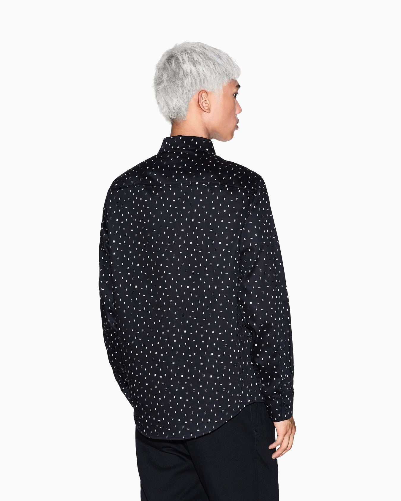 Camicia regular fit logo lettering Armani Exchange