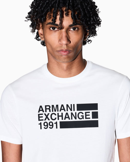 T-shirt Slim Fit in Jersey di Cotone Classico Armani Exchange