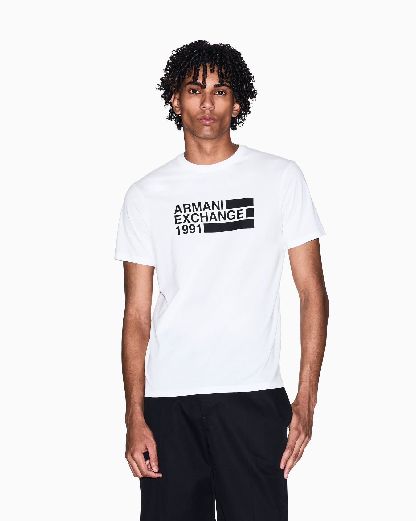 T-shirt Slim Fit in Jersey di Cotone Classico Armani Exchange