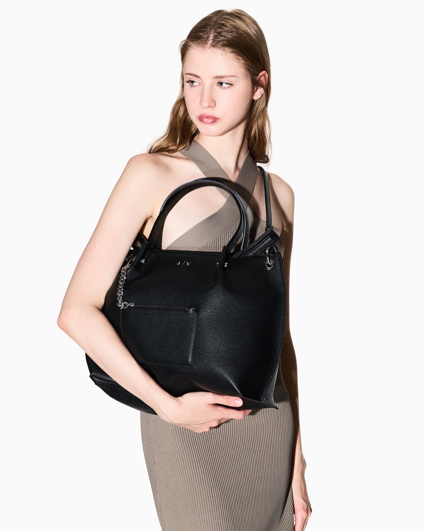 Borsa shopper con pochette Armani Exchange