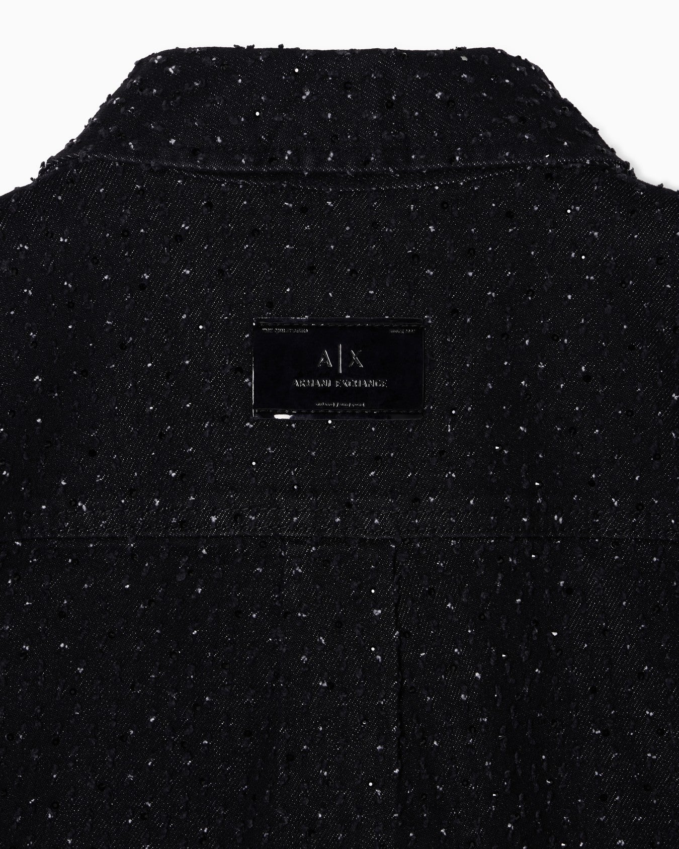 Giacca in denim rigido di cotrone Armani Exchange