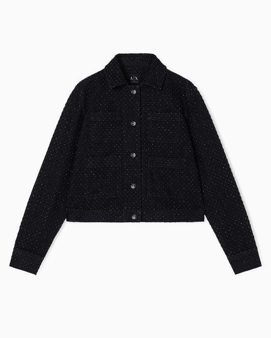 Giacca in denim rigido di cotrone Armani Exchange