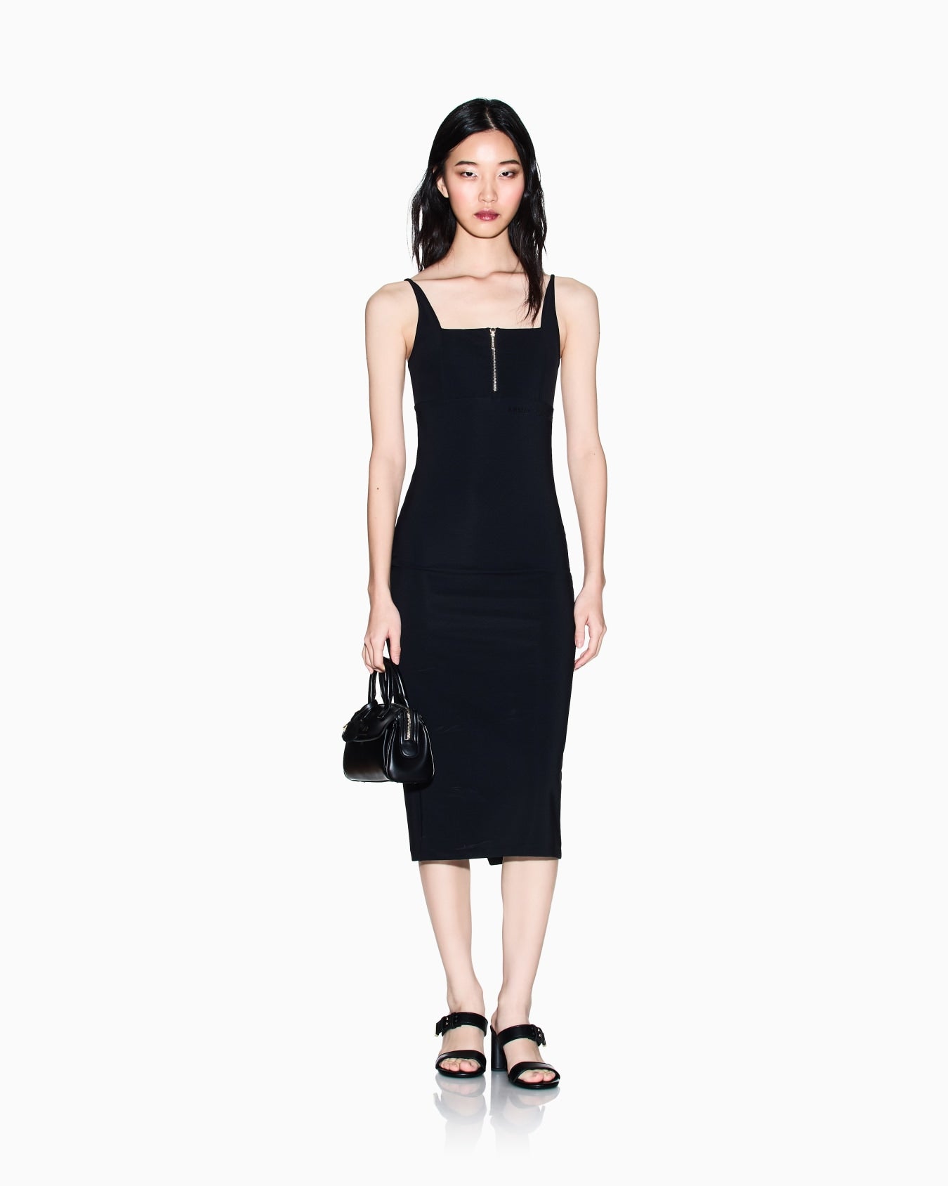 Abito midi in tessuto tecnico Armani Exchange
